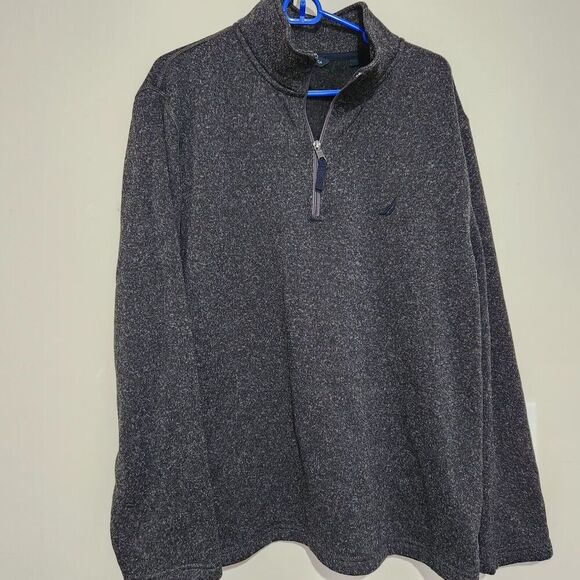 Nautica Sweater Size XL Color Gray Charcoal Zip On Front - Picture 1 of 12